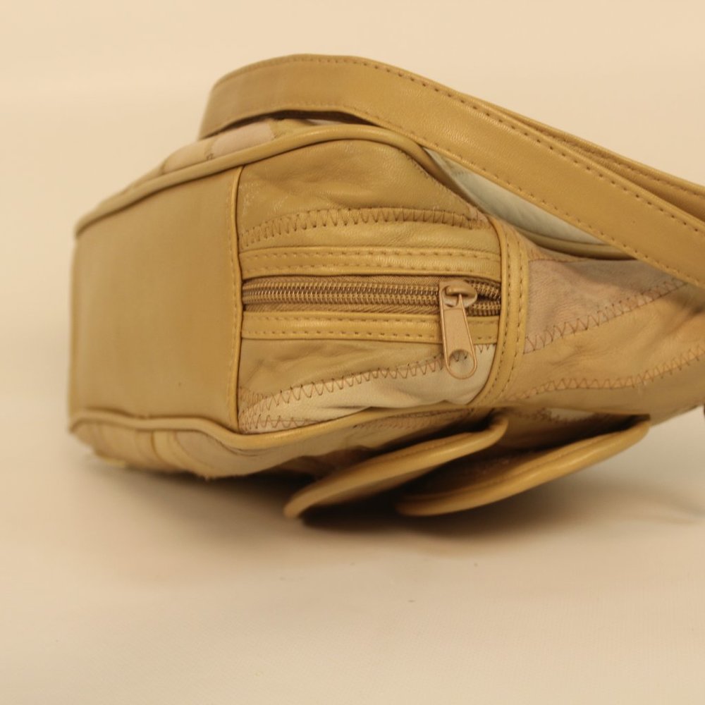 Silano Germany Tan Patchwork Leather Handbag - image 4
